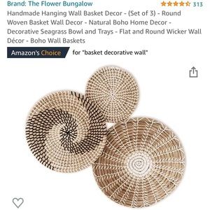 Boho wall basket decor